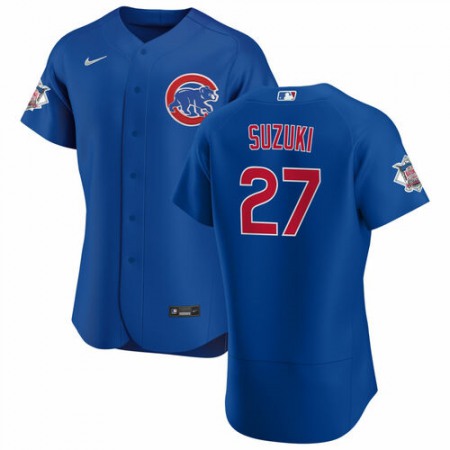 Youth Chicago Cubs #27 Seiya Suzuki Blue Flex Base Stitched Jersey
