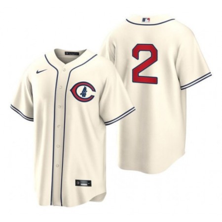 Youth Chicago Cubs #2 Nino Hoerner 2022 Cream Field of Dreams Cool Base Stitched Baseball Jersey