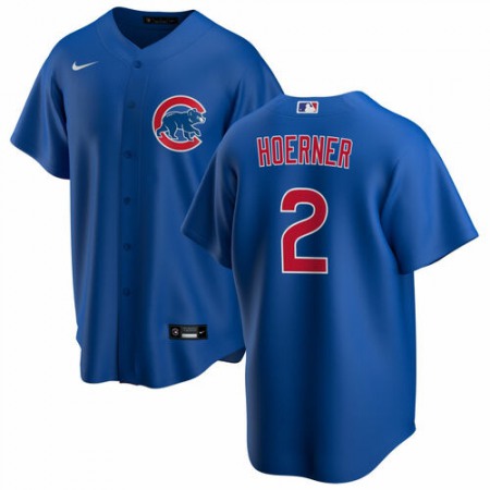 Youth Chicago Cubs #2 Nino Hoerner Blue Cool Base Stitched Baseball Jersey