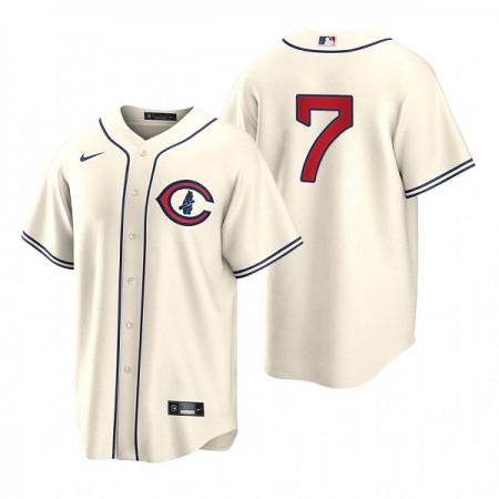 Youth Chicago Cubs #7 Yan Gomes 2022 Cream Field of Dreams Cool Base Stitched Baseball Jersey
