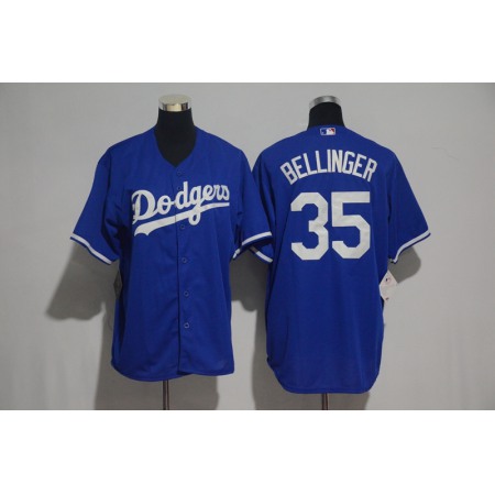 Men's Los Angeles Dodgers #35 Cody Bellinger Majestic Royal Cool Base Stitched MLB Jersey