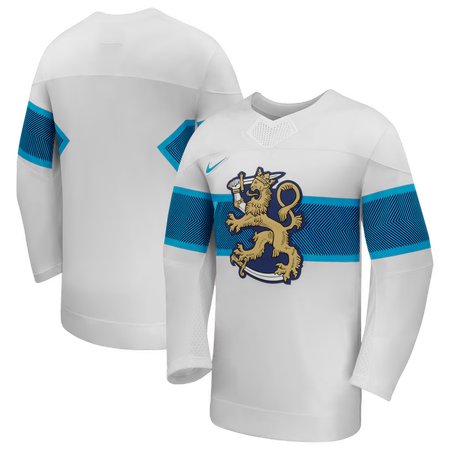 Men's Finland Hockey White 2026 Away Replica Jersey