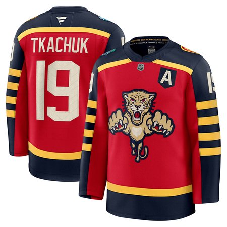 Men's Florida Panthers #19 Matthew Tkachuk Red NHL 2026 Winter Classic Premium Jersey