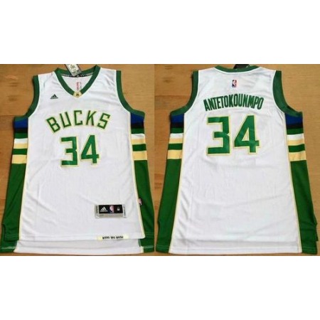 Bucks #34 Giannis Antetokounmpo White Revolution 30 Stitched NBA Jersey Bucks #34 Giannis Antetokounmpo White Revolution 30 Stitched NBA Jersey