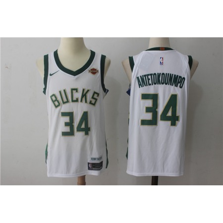Men's Nike Milwaukee Bucks #34 Giannis Antetokounmpo White Stitched NBA Jersey Men's Nike Milwaukee Bucks #34 Giannis Antetokounmpo White Stitched NBA Jersey