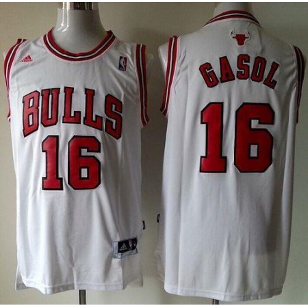 Bulls #16 Pau Gasol White Revolution 30 Stitched Youth NBA Jersey