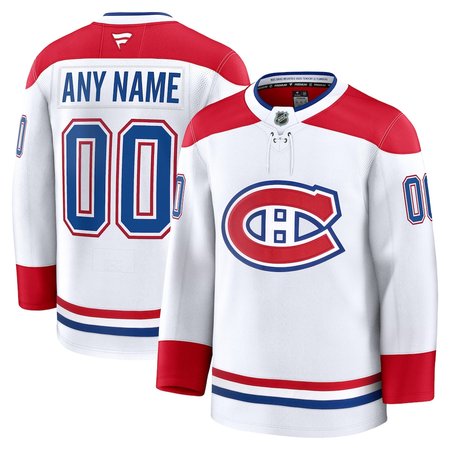 Men's Montreal Canadiens White Away Premium Custom Jersey