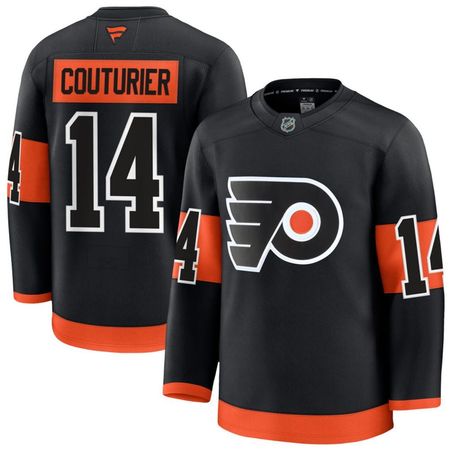 Men's Philadelphia Flyers #14 Sean Couturier Black Alternate Premium Jersey
