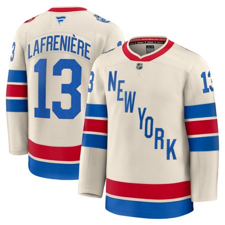 Men's New York Rangers #13 Alexis Lafreniere Beige 2026 NHL Winter Classic Premium Jersey