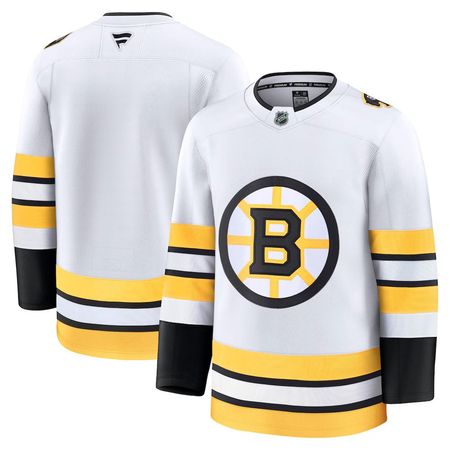 Men's Boston Bruins White Away Premium Jersey