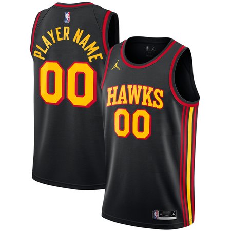 Women's Atlanta Hawks Black Swingman Statement Edition Custom Jersey