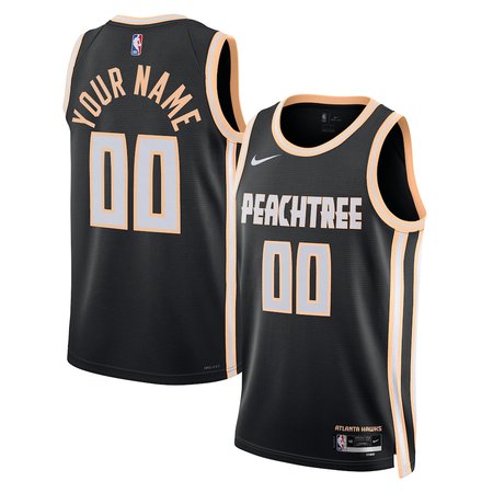 Youth Atlanta Hawks Black 2025/26 City Edition Swingman Custom Jersey