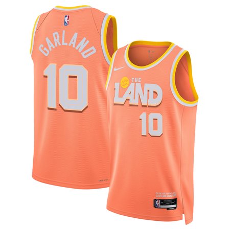 Men's Cleveland Cavaliers #10 Darius Garland Orange 2025/26 Swingman City Edition Jersey