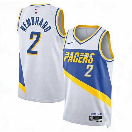 Youth Indiana Pacers #2 Andrew Nembhard White 2025/26 City Edition Swingman Jersey