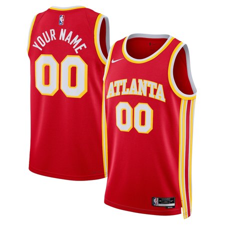 Youth Atlanta Hawks Red Swingman Icon Edition Custom Jersey