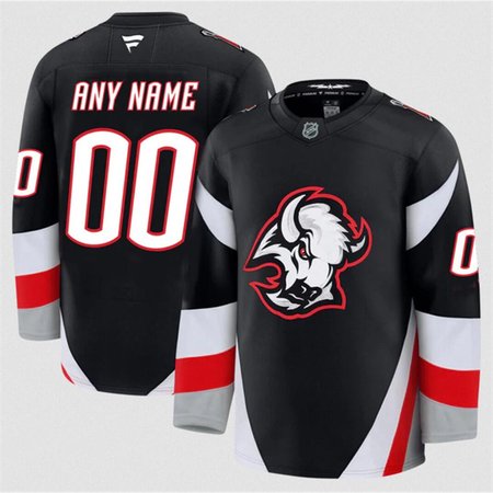 Youth Buffalo Sabres Custom Black 2024-25 Alternate Stitched Hockey Jersey