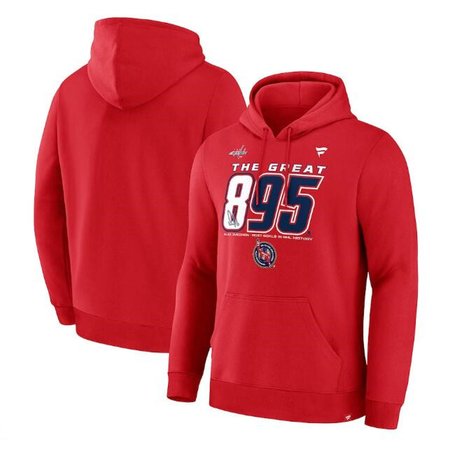 Men's Washington Capitals Red All-Time Leading Goal Scorer The Great 895 Pullover Hoodie