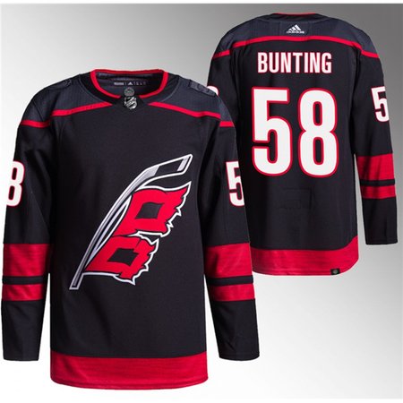 Youth Carolina Hurricanes #58 Michael Bunting Black Stitched Jersey