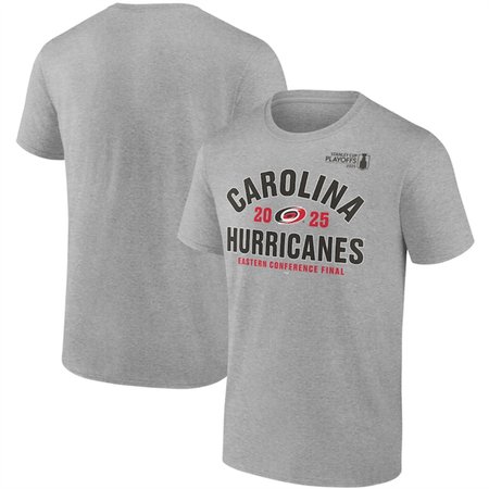 Men's Carolina Hurricanes Heather Gray 2025 Stanley Cup Playoffs Eastern Conference Final Contender T-Shirt