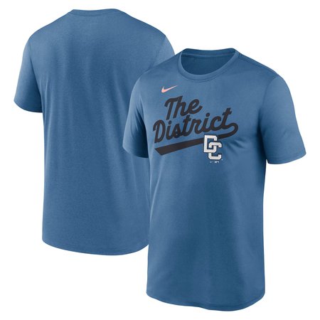Men's Washington Nationals Nike Blue 2025 City Connect Fuse Script Team Phrase Performance T-Shirt