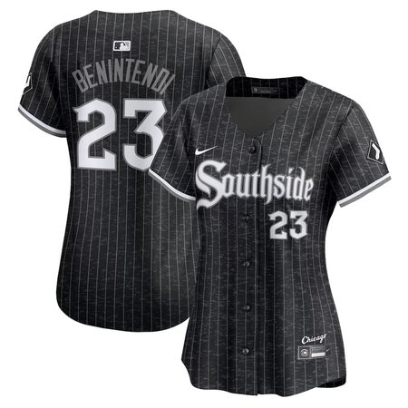 Women's Chicago White Sox #23 Andrew Benintendi Nike Black City Connect Limited Jersey