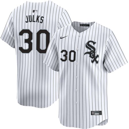 Men's Chicago White Sox #30 Corey Julks White Home Official Player Jersey