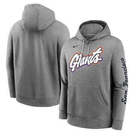 Men's San Francisco Giants Nike Heather Charcoal 2025 City Connect French Terry Club Pullover Hoodie