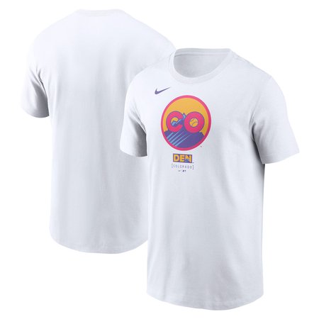 Men's Colorado Rockies Nike White 2025 City Connect Logo T-Shirt