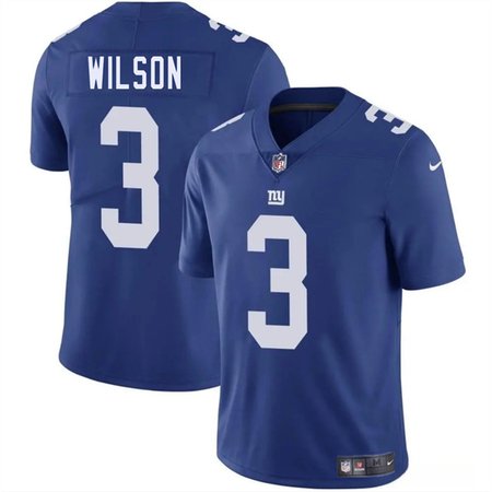 Youth New York Giants #3 Russell Wilson Blue 2025 Vapor Untouchable Limited Stitched Jersey
