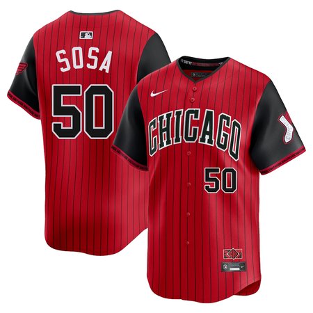 Youth Chicago White Sox #50 Lenyn Sosa Nike Red/Black 2025 City Connect Limited Player Jersey