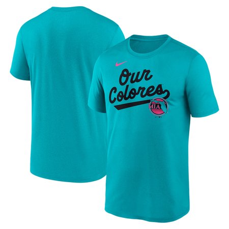 Men's Miami Marlins Nike Teal 2025 City Connect Team Phrase Script Legend Performance T-Shirt