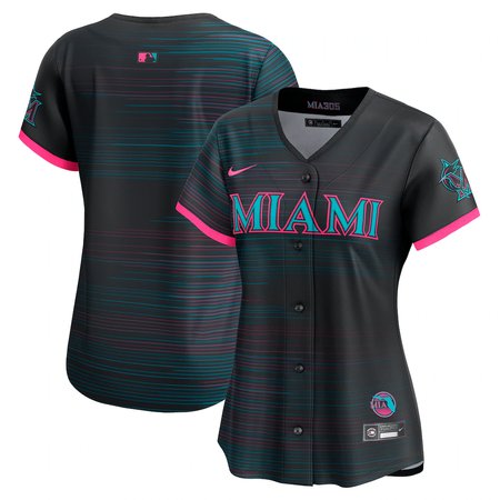 Women's Miami Marlins Nike Black 2025 City Connect Limited Jersey