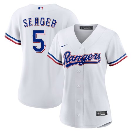Women's Texas Rangers #5 Corey Seager Nike White Home Replica Player Jersey