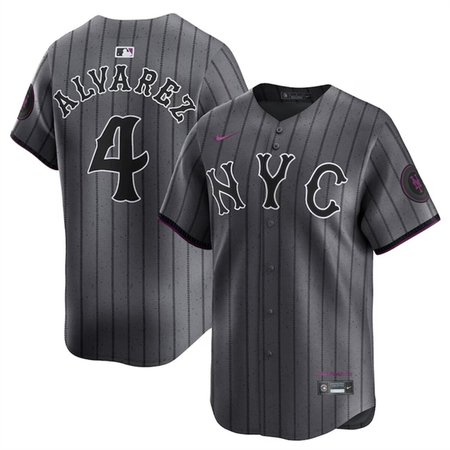 Youth New York Mets #4 Francisco Alvarez Graphite 2024 City Connect Limited Stitched Baseball Jersey Youth New York Mets #4 Francisco Alvarez Graphite 2024 City Connect Limited Stitched Baseball Jersey