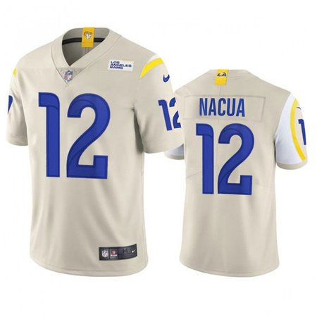 Youth Los Angeles Rams #12 Puka Nacua Nike Bone Vapor F.U.S.E. Limited Player Jersey