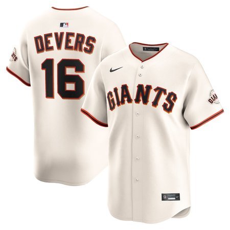 Men's San Francisco Giants #16 Rafael Devers Nike Cream Home Limited Player Jersey