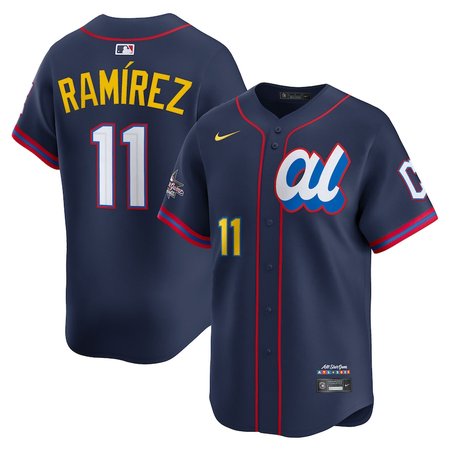 Youth American League #11 Jose Ramirez Nike Navy 2025 All-Star Edition Limited Player Jersey