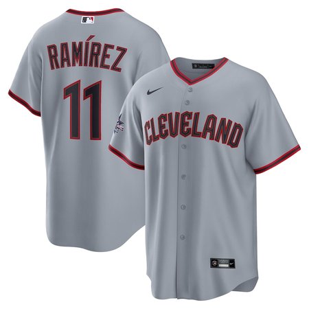 Men's Cleveland Guardians #11 Jose Ramirez Nike Gray 2025 MLB All-Star Game Road Replica Player Jersey