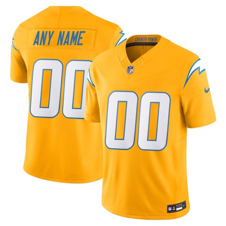 Youth Los Angeles Chargers Custom Nike Yellow Alternate Charger Power Vapor F.U.S.E. Limited Jersey