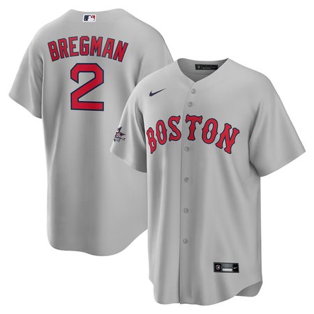 Youth Boston Red Sox #2 Alex Bregman Nike Gray 2025 MLB All-Star Game Road Replica Player Jersey