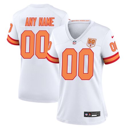 Women's '76 Tampa Bay Buccaneers Custom Nike White 50th Season Game Jersey