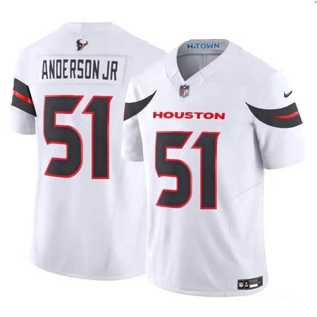 Men's Houston Texans #51 Will Anderson Jr. White 2024 Vapor F.U.S.E. Limited Stitched Jersey Men's Houston Texans #51 Will Anderson Jr. White 2024 Vapor F.U.S.E. Limited Stitched Jersey