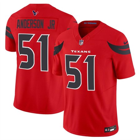 Men's Houston Texans #51 Will Anderson Jr. Red 2024 Alternate Vapor F.U.S.E. Limited Stitched Jersey Men's Houston Texans #51 Will Anderson Jr. Red 2024 Alternate Vapor F.U.S.E. Limited Stitched Jersey