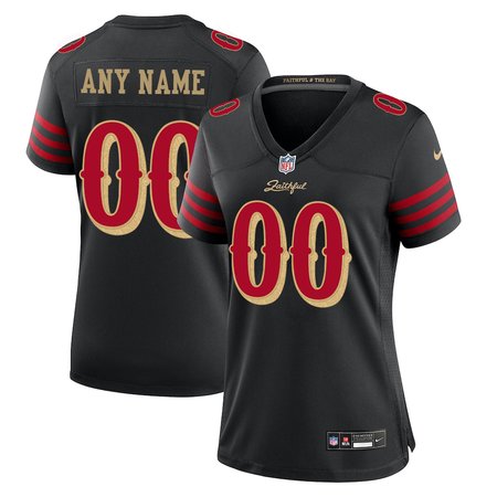 Women's San Francisco 49ers Custom Black Rivalries Collection F.U.S.E. Vapor Limited Stitched Jersey