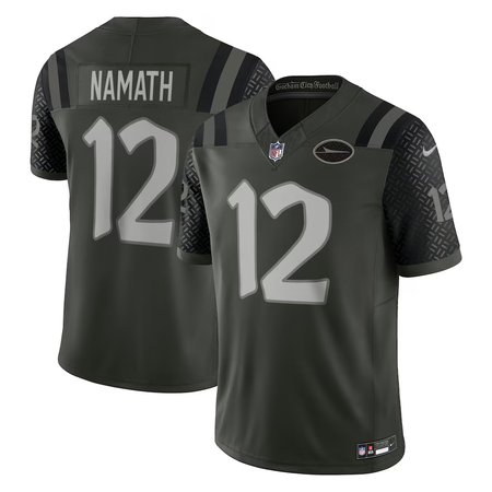 Men's New York Jets #12 Joe Namath Black Rivalries Collection F.U.S.E. Vapor Limited Stitched Jersey Men's New York Jets #12 Joe Namath Black Rivalries Collection F.U.S.E. Vapor Limited Stitched Jersey