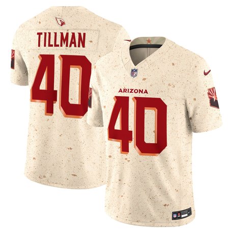 Men's Arizona Cardinals #40 Pat Tillman Cream Rivalries Collection F.U.S.E. Vapor Limited Stitched Jersey