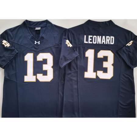Youth Notre Dame Fighting Irish #13 Riley Leonard Navy Stitched Jersey