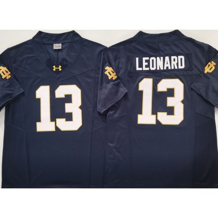 Youth Notre Dame Fighting Irish #13 Riley Leonard Navy Stitched Jersey