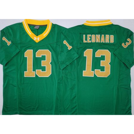 Youth Notre Dame Fighting Irish #13 Riley Leonard Green Stitched Jersey