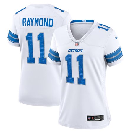 Women's Detroit Lions #11 Kalif Raymond Nike White Team Game Jersey